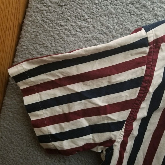 Natural Issue L RW&B Striped Multicolor Button-Down Shirt 52" 31" 10.25" - Picture 4 of 14